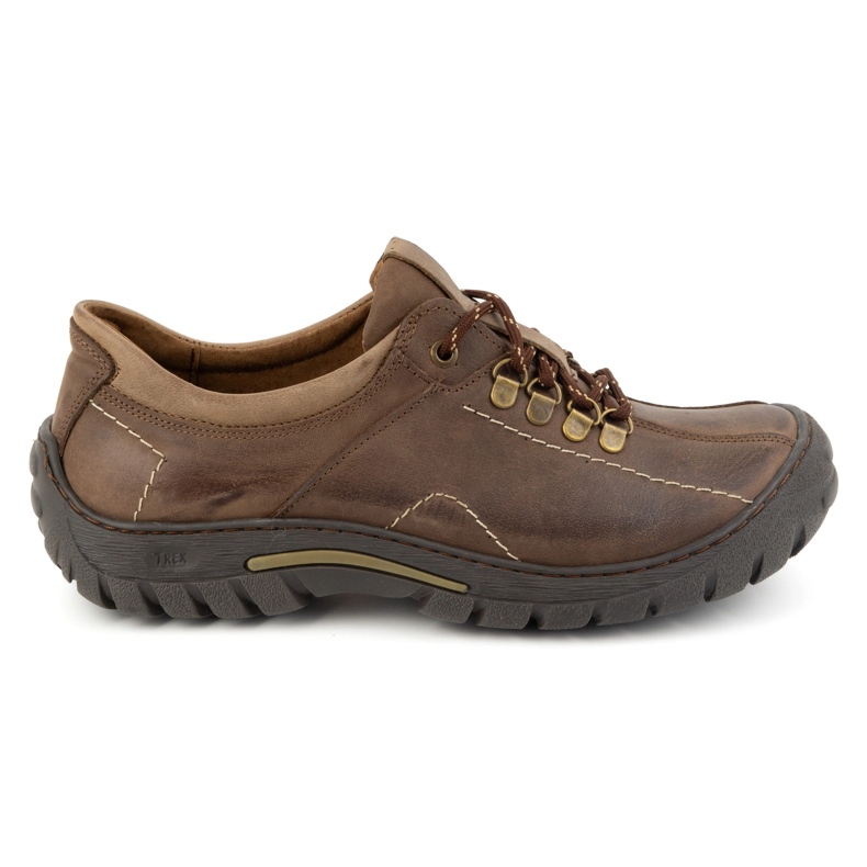 KOMODO Chaussures de trekking en cuir pour hommes 936K marron brun