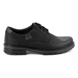 KOMODO Bottines en cuir pour hommes 897K noires le noir