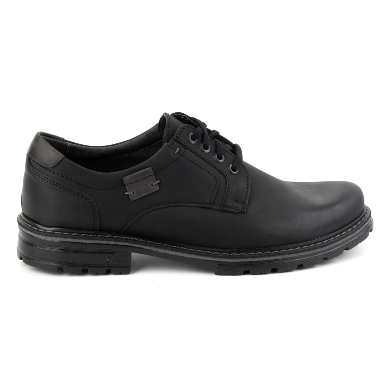 KOMODO Bottines en cuir pour hommes 897K noires le noir