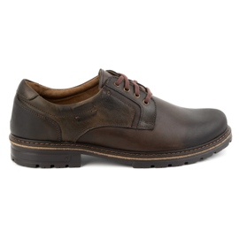 KOMODO Bottines en cuir pour hommes Polish 897K marron brun KOMODO Bottines en cuir pour hommes Polish 897K marron brun