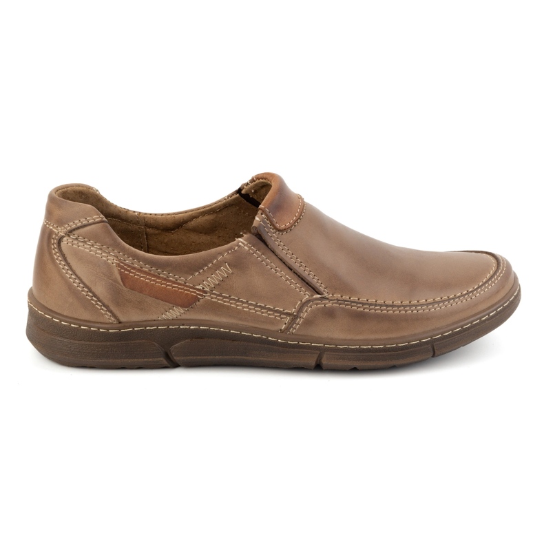 Olivier Chaussures à enfiler en cuir pour hommes 62K marron 08 brun