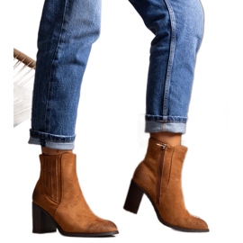 Bottines à talons hauts Fikriya marron brun