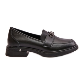 Mocassins Pour Femmes En Cuir Naturel Noir Vinceza 58409
