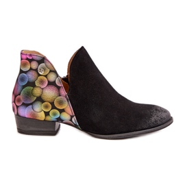 Maciejka Bottines En Cuir Avec Découpes 04091-77 Noir