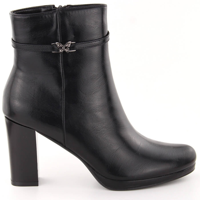 M. DASZYŃSKI Bottines isolées noires pour femmes M.Daszyński AF125-22 le noir