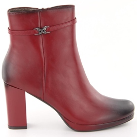 M. DASZYŃSKI Bottines isolées rouges pour femmes M.Daszyński AF125-22