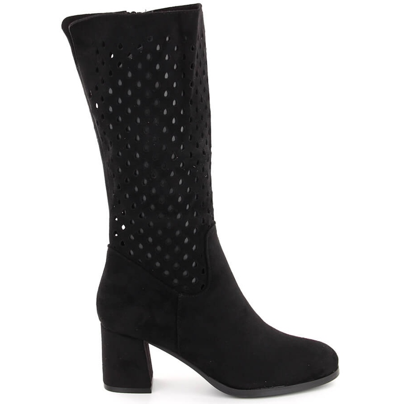M. DASZYŃSKI Bottines ajourées en daim noir M.Daszyński SA156-10B le noir