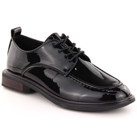 Chaussures femme en cuir verni noir Filippo DP6307/24 le noir