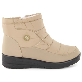 Bottines de neige compensées femme, beige News 5029