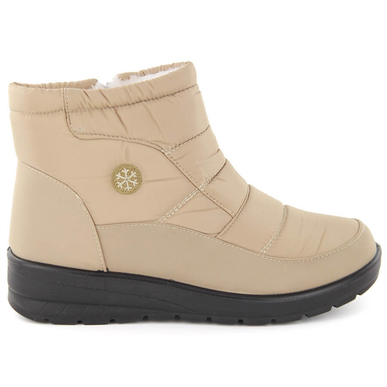 Bottines de neige compensées femme, beige News 5029