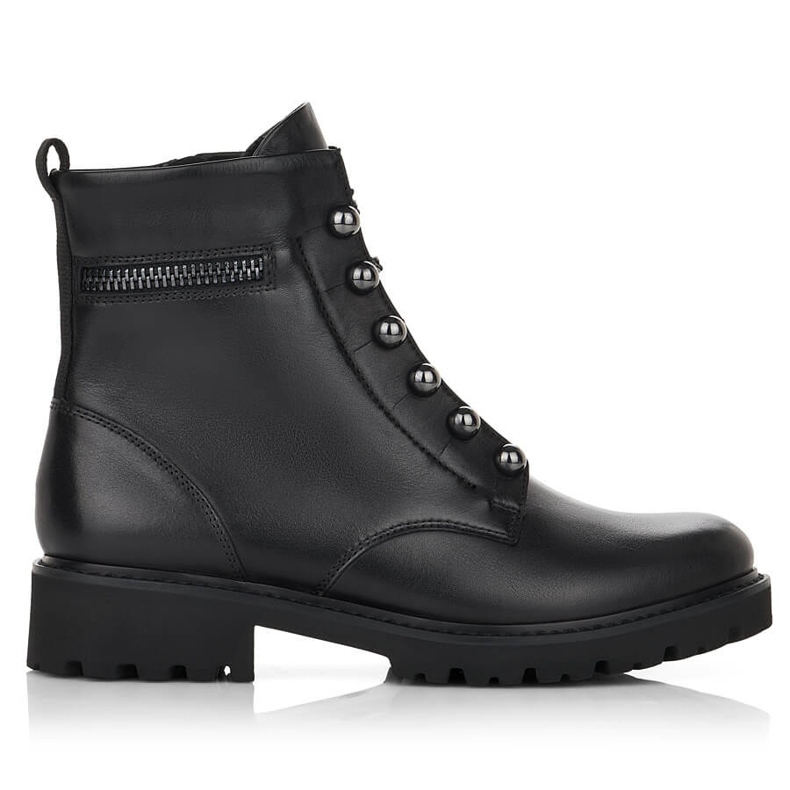 Bottes isolées en cuir pour femme, noir Remonte D8670-01 le noir