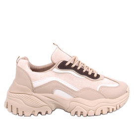 Baskets femme Lammes Kaki beige Baskets femme Lammes Kaki beige