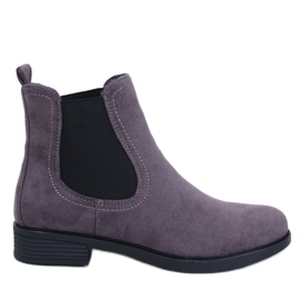 Bottines Chelsea en daim avec caoutchouc Terra Grey gris