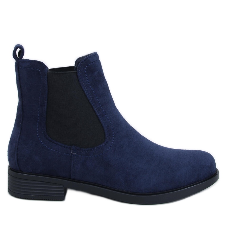 Bottines Chelsea en daim avec caoutchouc Terra Navy bleu