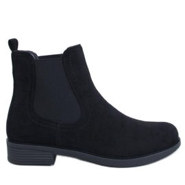 Bottines Chelsea en daim avec caoutchouc Terra Black noir