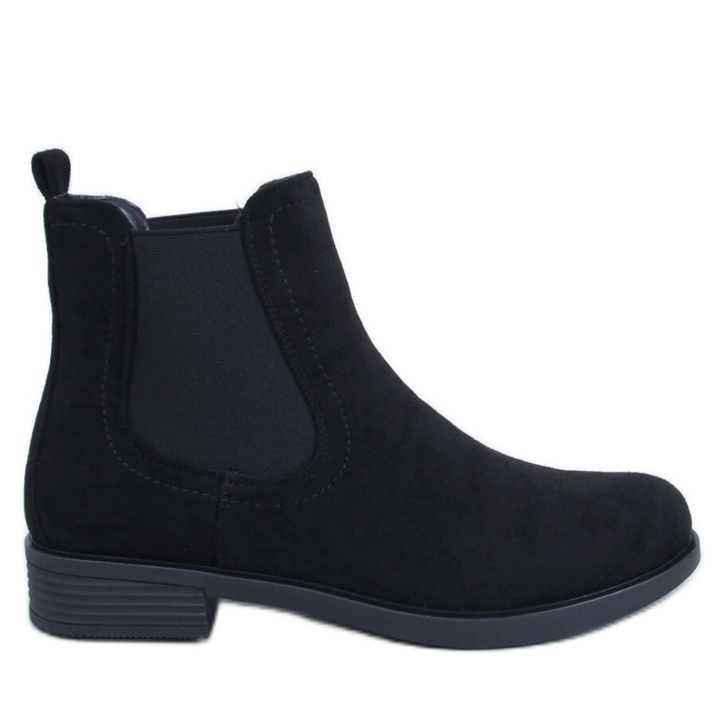 Bottines Chelsea en daim avec caoutchouc Terra Black le noir