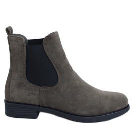 Bottines Chelsea en daim avec caoutchouc Terra Green vert