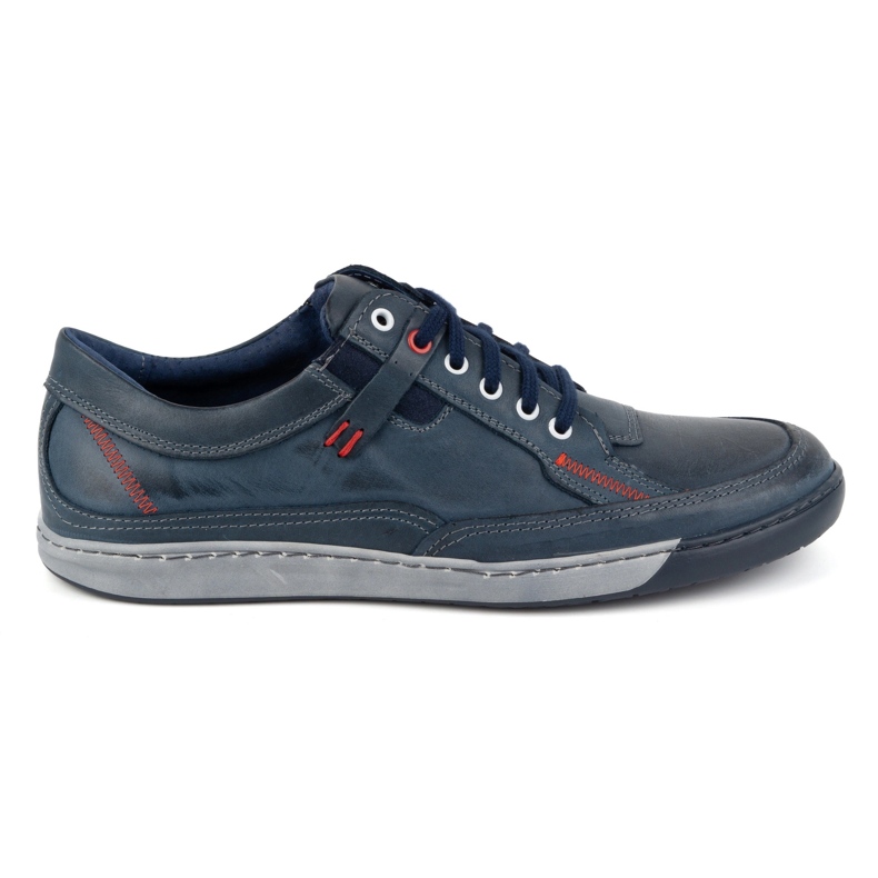 KOMODO Chaussures en cuir homme Casual 932k, bleu marine