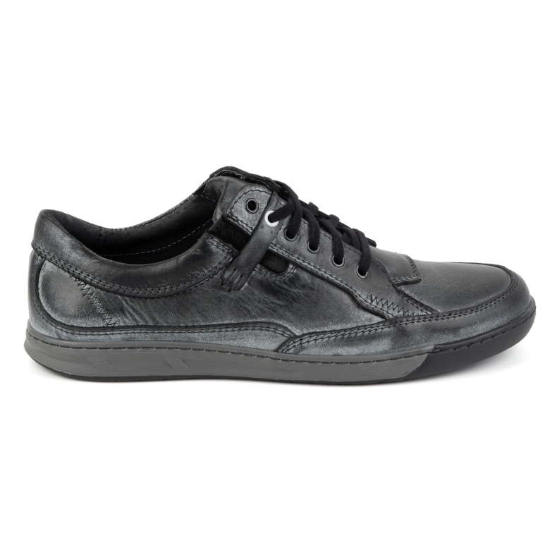 KOMODO Chaussures en cuir pour hommes Casual 932K, gris