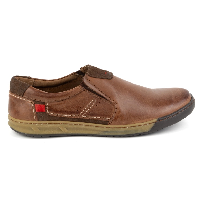 KOMODO Chaussures à enfiler en cuir pour hommes 934K marron brun KOMODO Chaussures à enfiler en cuir pour hommes 934K marron brun