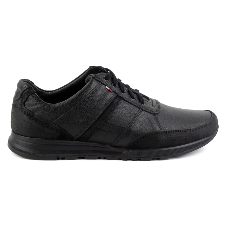 Olivier Chaussures à lacets en cuir pour hommes Sport Style 310GT floter noir le noir
