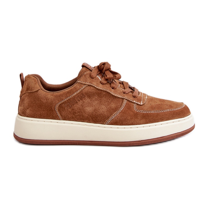 Baskets Plateforme Homme Daim Big Star OO174014 Marron brun
