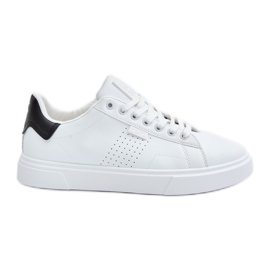 Baskets pour hommes en cuir écologique Big Star OO174115 Blanc