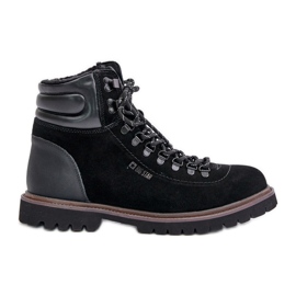 Bottes isolées en daim pour hommes Big Star OO174643 Hi-Poly System noir le noir
