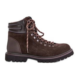 Bottes isolées en daim pour hommes Big Star OO174644 Hi-Poly System marron brun