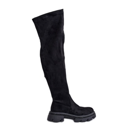 Cuissardes Femme Eco Daim Noir Irithalla