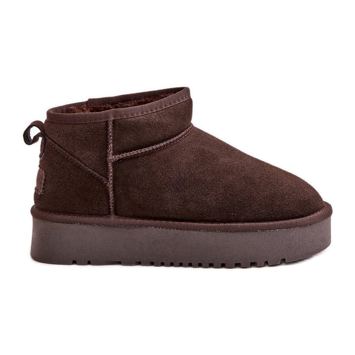 Bottes de neige à plateforme en daim pour femmes marron Nereviana brun