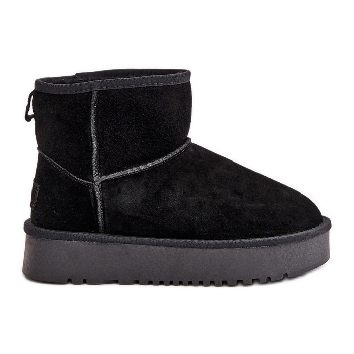 Bottes de neige à plateforme en daim pour femmes noir Rianaella le noir
