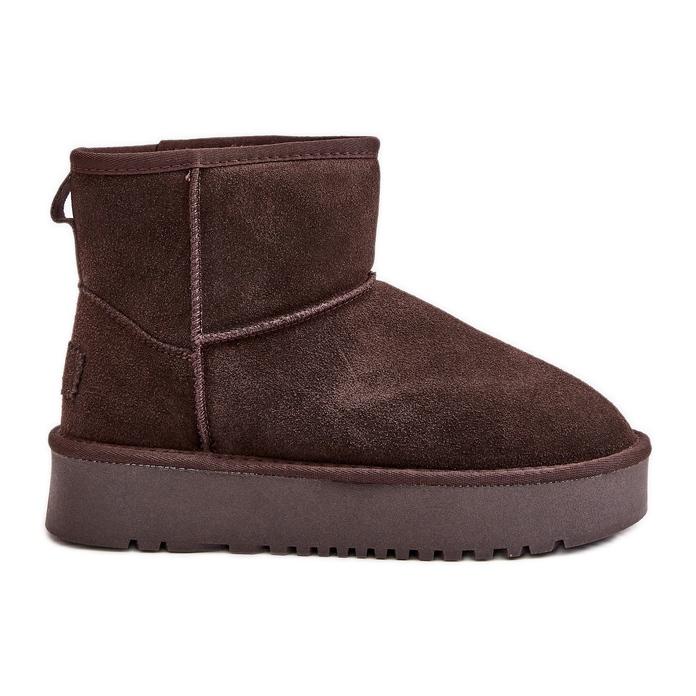 Bottes de neige à plateforme en daim pour femmes Marron Rianaella brun
