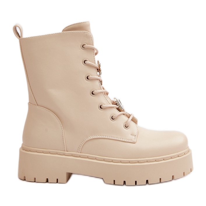 Bottes de travail isolées avec épingles pour femme, beige Avorira
