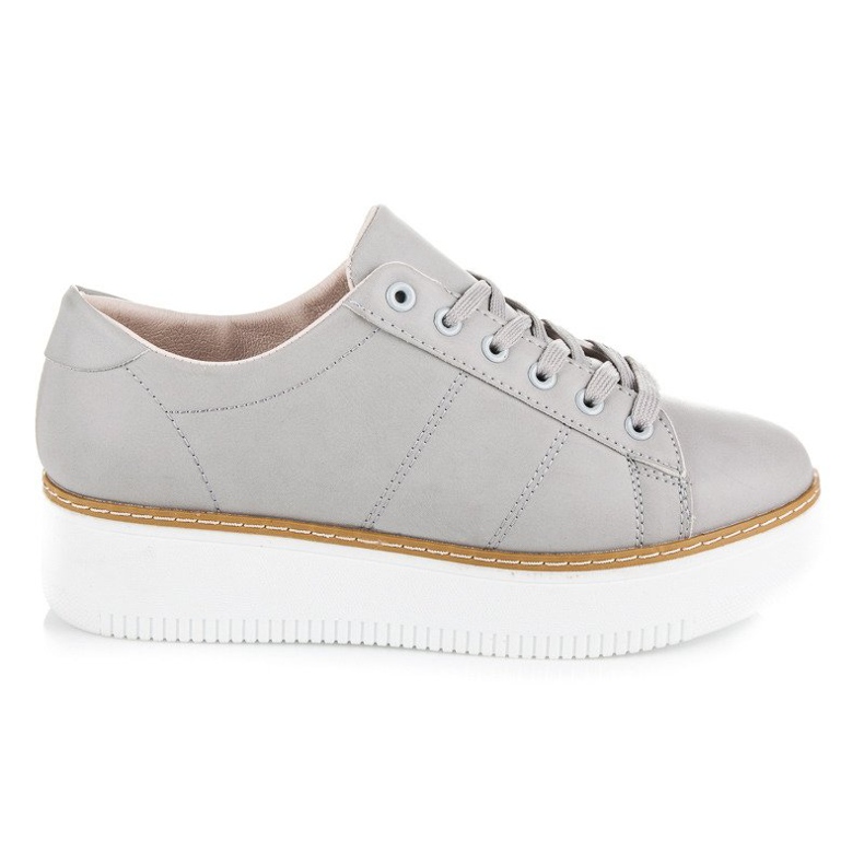 Vices Baskets à lacets sur la plateforme gris Vices Baskets à lacets sur la plateforme gris