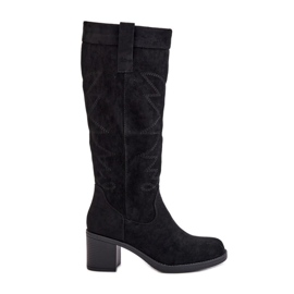 Cuissardes à talons hauts pour femmes, noir Erisorae le noir