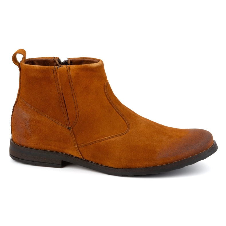 Olivier Bottines Chelsea en cuir pour hommes 7939S rouge orange