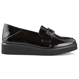 Chaussures vernies pour femme à talon bas, chaussures élégantes le noir Chaussures vernies pour femme à talon bas, chaussures élégantes le noir