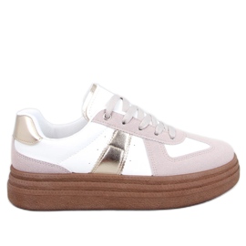 Baskets femme Critten Or beige