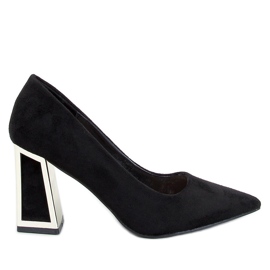 Constie Escarpins noirs à talons géométriques le noir
