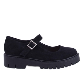 Holmess Ballerines plates-formes à lanières noires le noir Holmess Ballerines plates-formes à lanières noires le noir