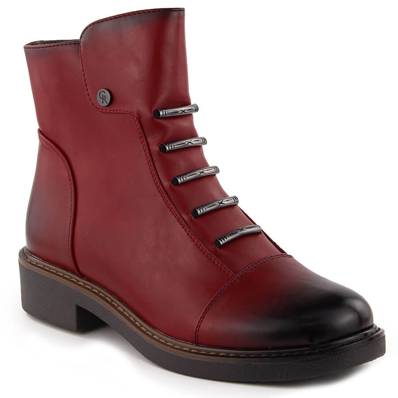 Bottes isolées femme, rouge Jezzi ASA252-5