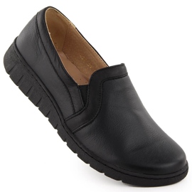 Chaussures femme confortables en cuir noir Helios 430