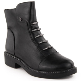 Bottines isolées noires pour femmes Jezzi ASA252-5 le noir