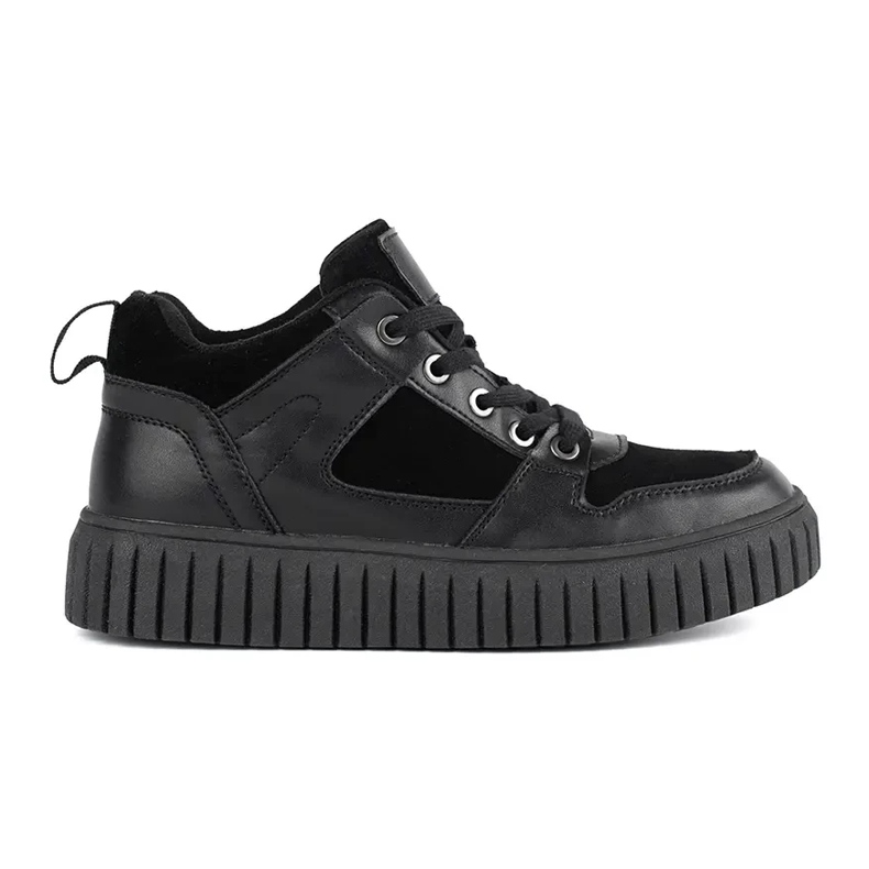 Baskets montantes noires pour femme le noir