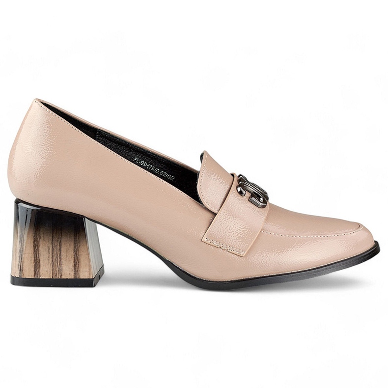 Escarpins à talons hauts pour femmes en cuir verni beige, chaussures pour femmes Escarpins à talons hauts pour femmes en cuir verni beige, chaussures pour femmes