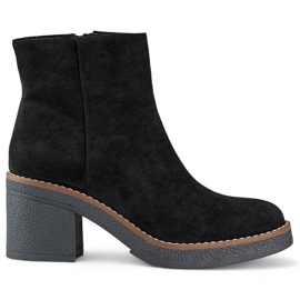 Bottines à talons hauts classiques noires pour femmes