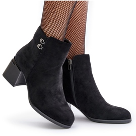 Bottines à fermeture éclair pour femme, noir, Tinamar le noir