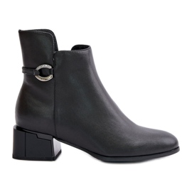 Bottes isolées à talons hauts pour femmes fermées par une fermeture éclair, noir Vinceza 66724 le noir