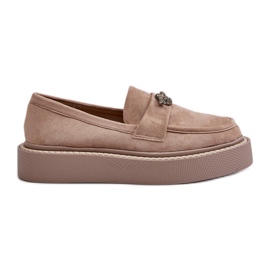 Mocassins à plateforme beiges pour femmes Erithine Mocassins à plateforme beiges pour femmes Erithine
